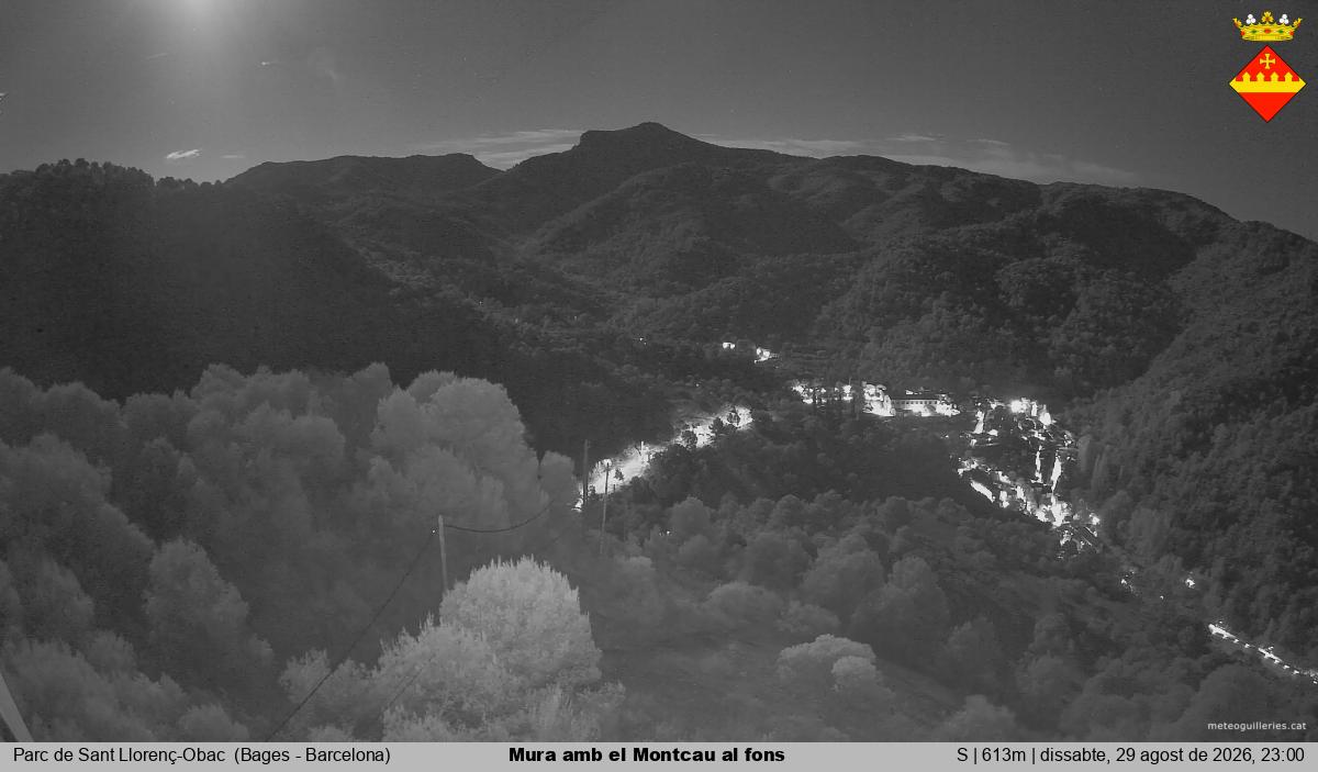 Mura amb el Montcau al fons
