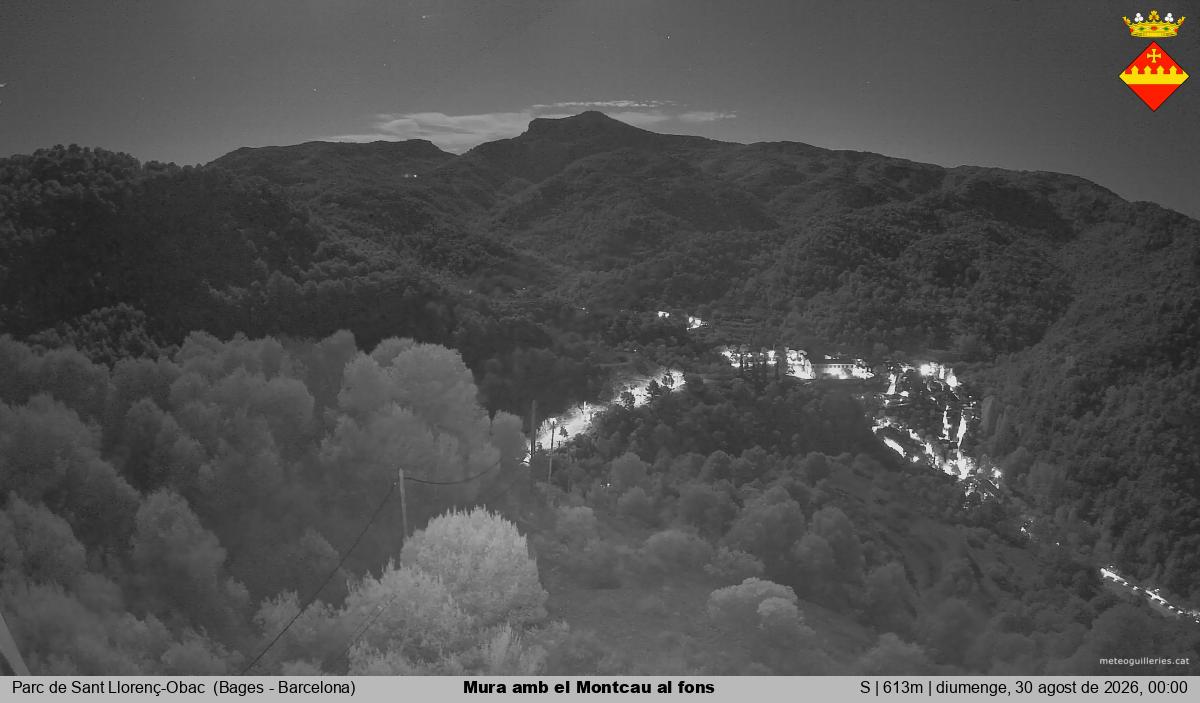 Mura amb el Montcau al fons