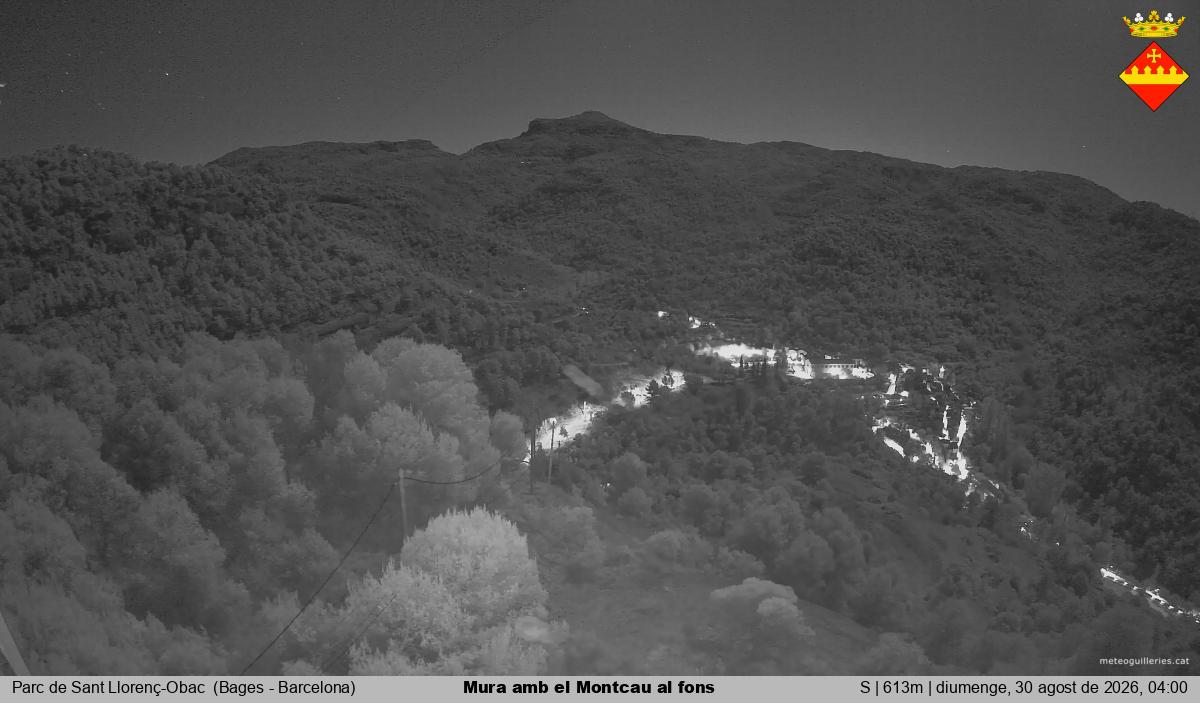 Mura amb el Montcau al fons