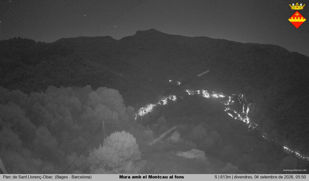 Mura amb el Montcau al fons