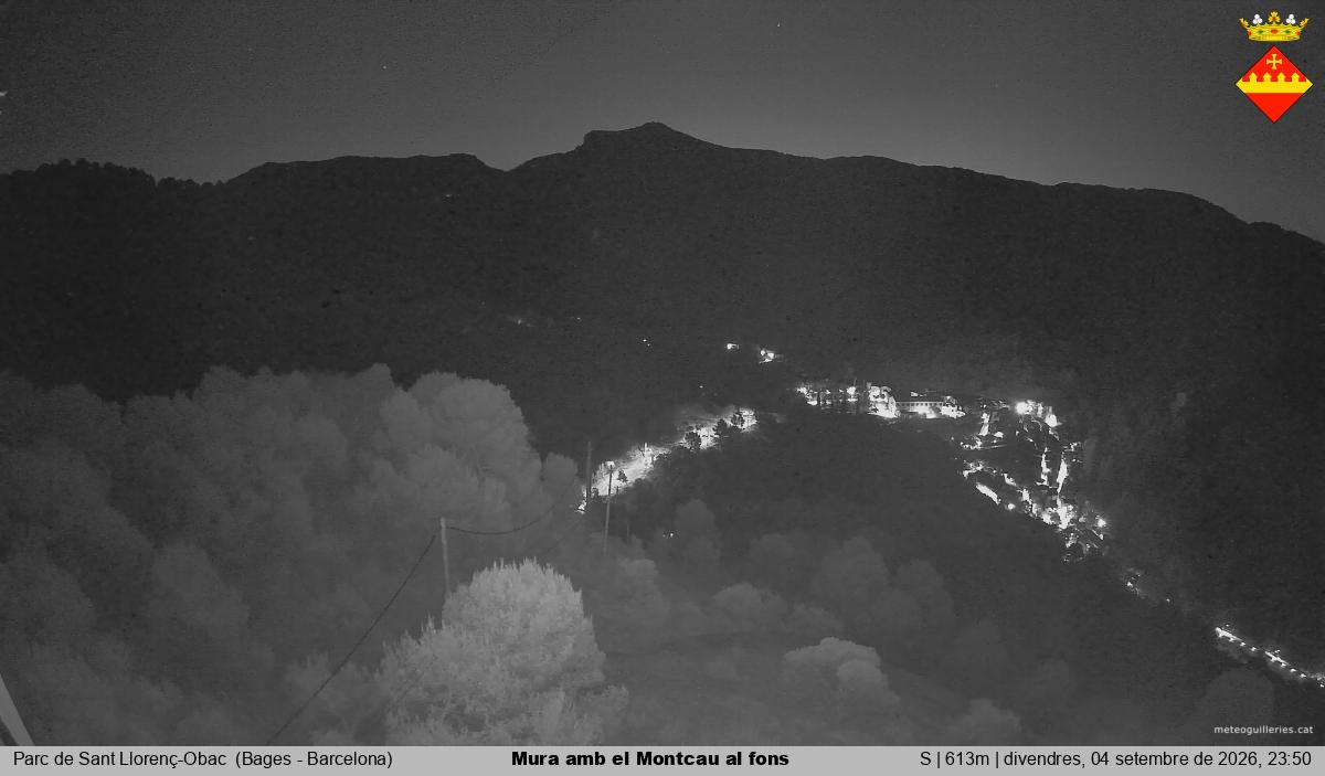 Mura amb el Montcau al fons