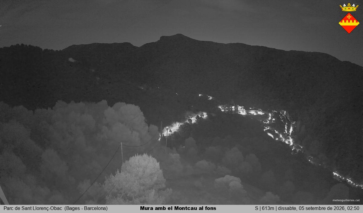 Mura amb el Montcau al fons