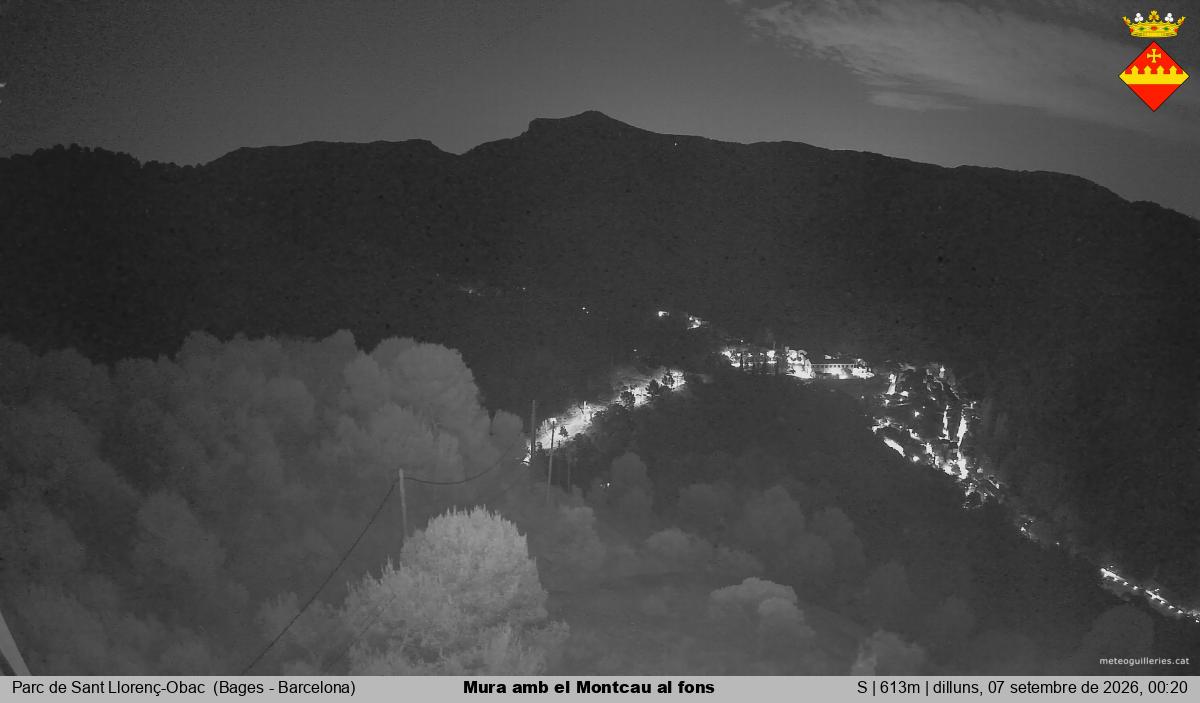 Mura amb el Montcau al fons