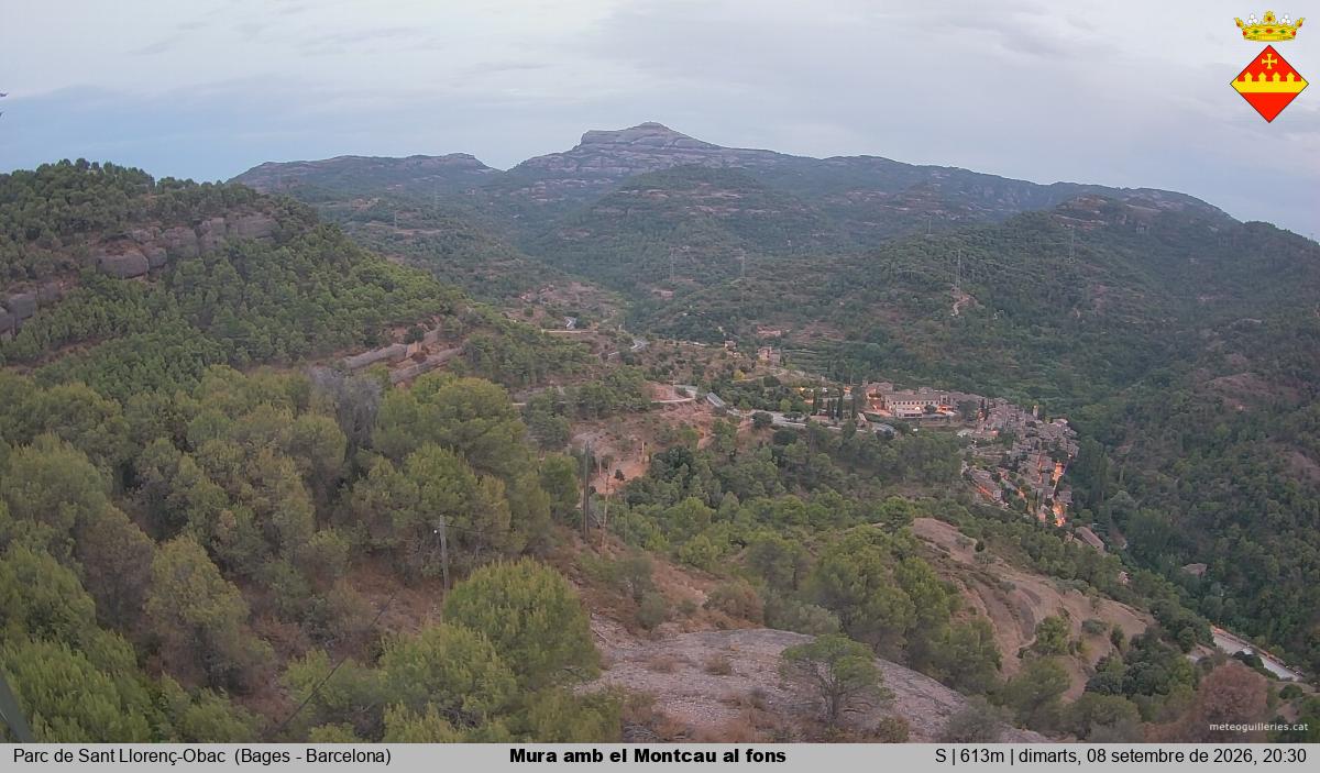 Mura amb el Montcau al fons