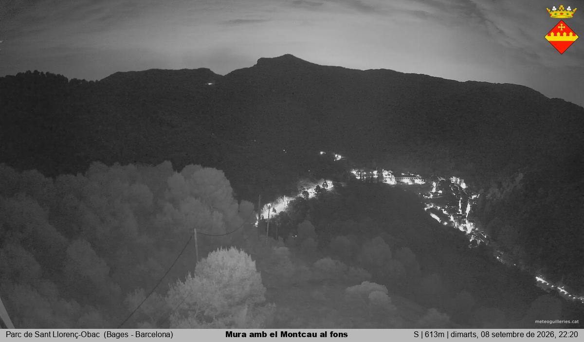 Mura amb el Montcau al fons