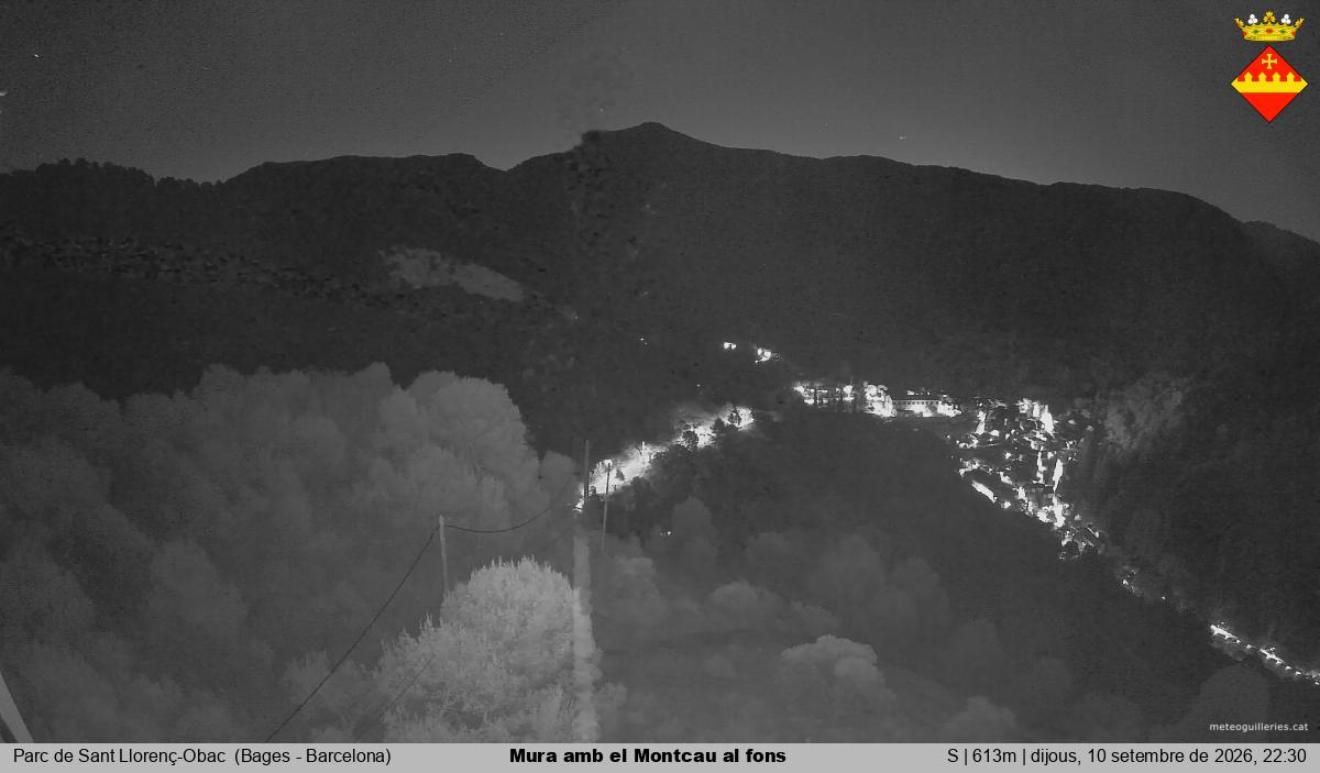 Mura amb el Montcau al fons