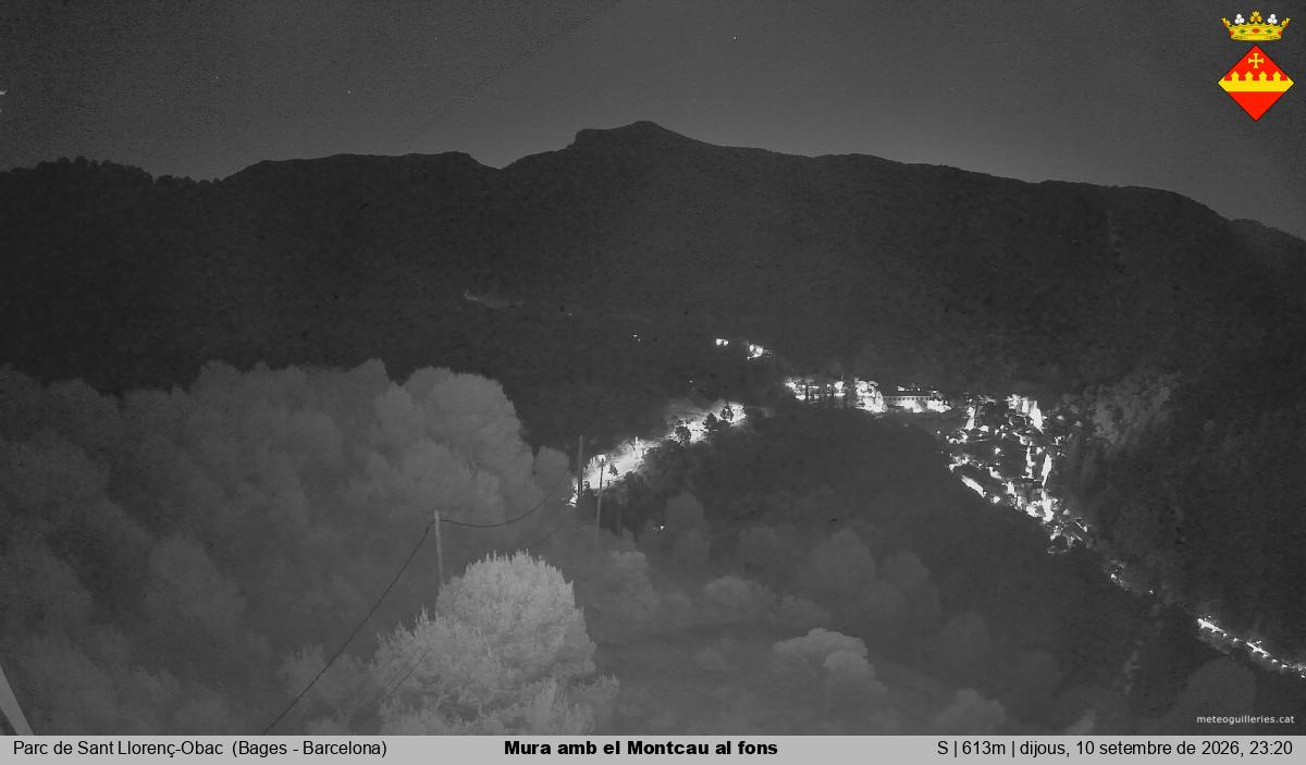 Mura amb el Montcau al fons