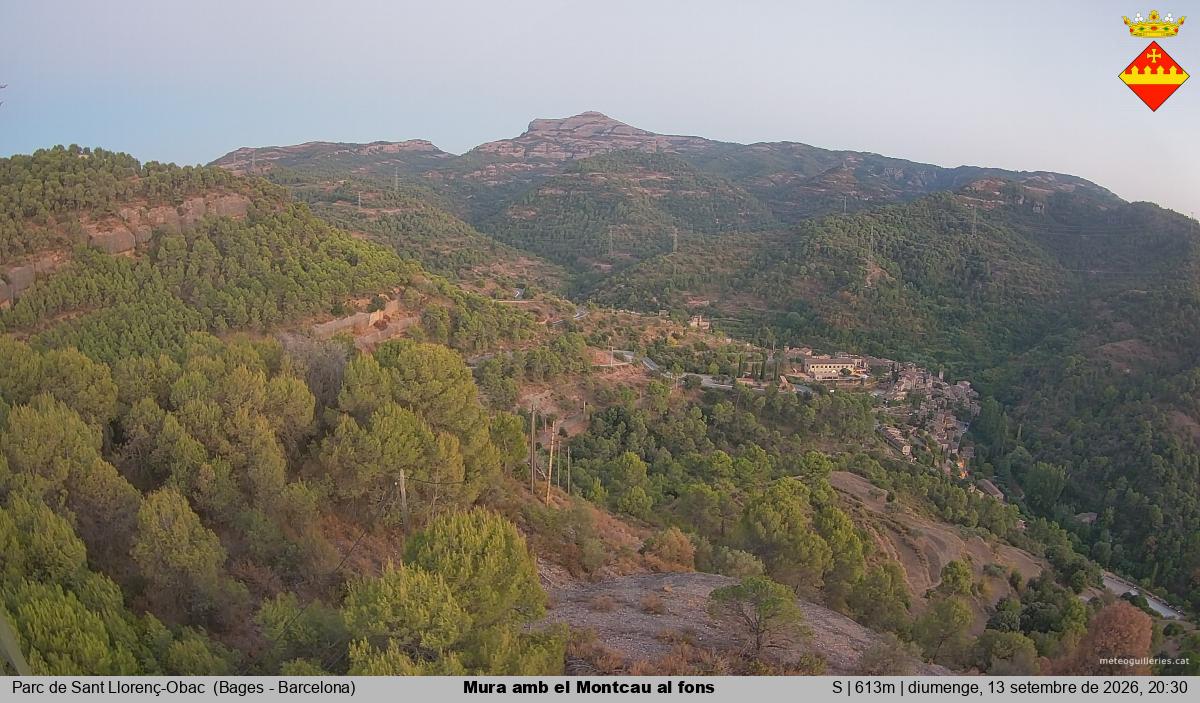 Mura amb el Montcau al fons