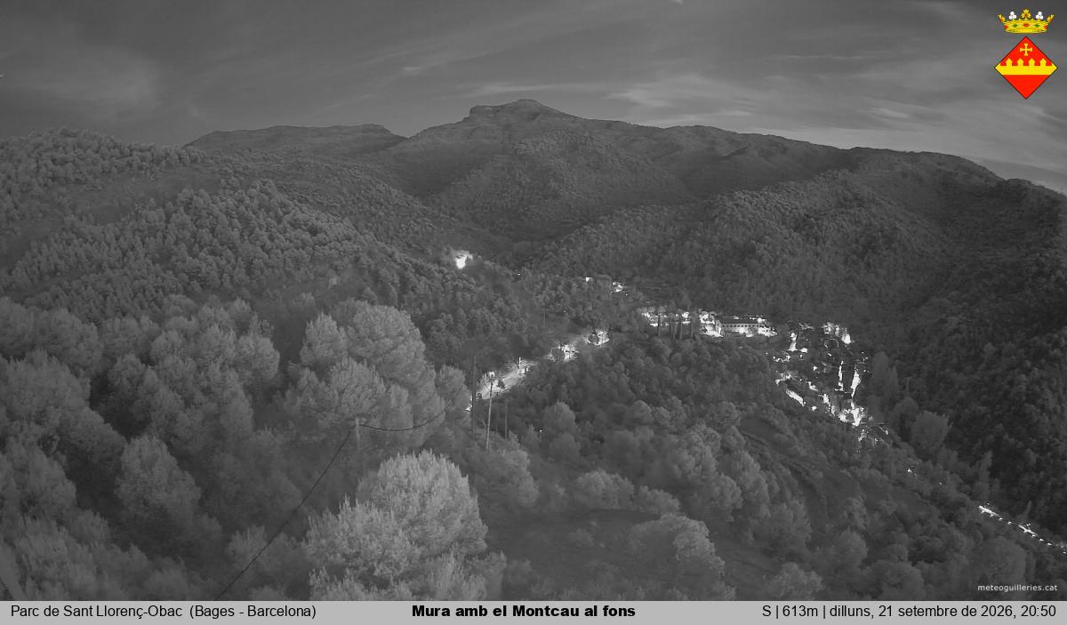 Mura amb el Montcau al fons