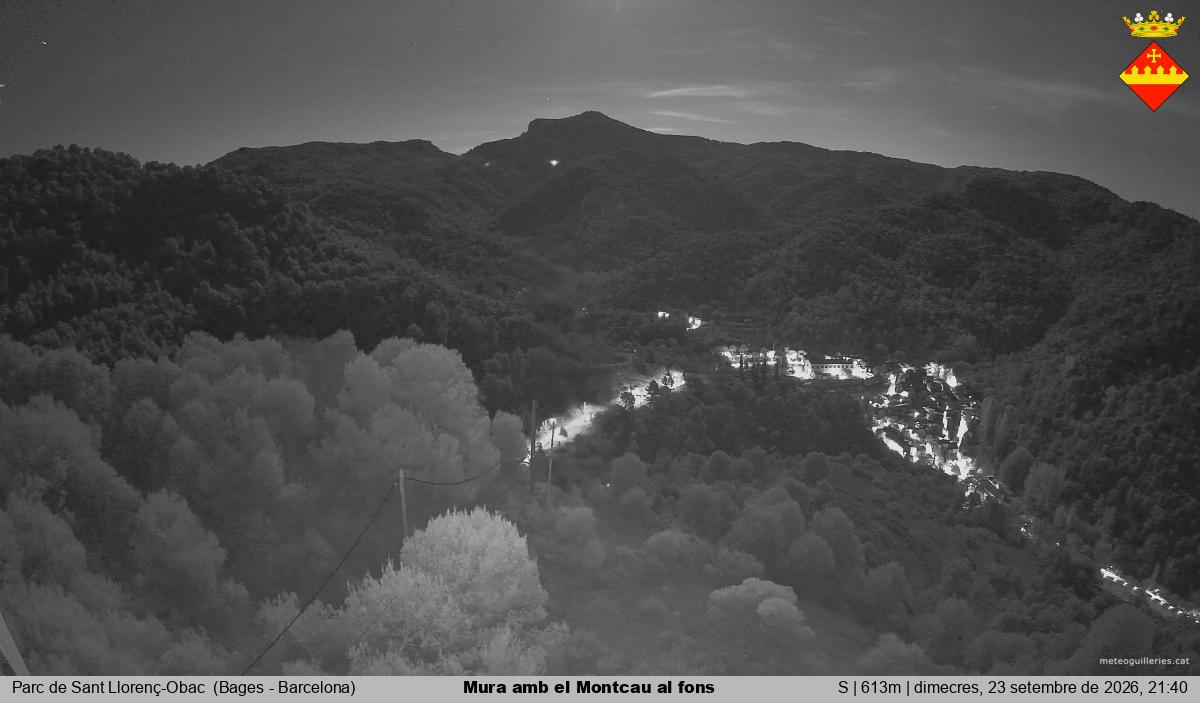 Mura amb el Montcau al fons