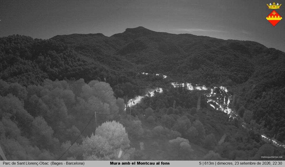 Mura amb el Montcau al fons