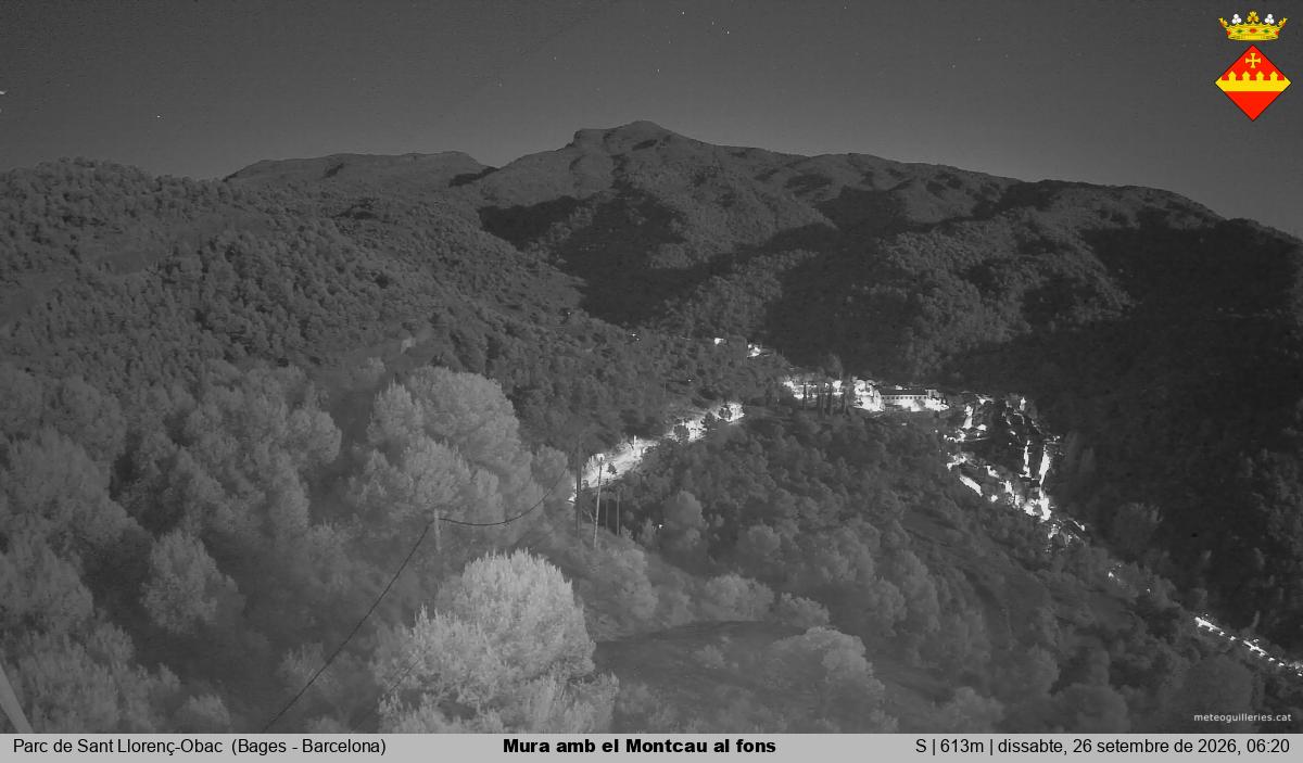 Mura amb el Montcau al fons