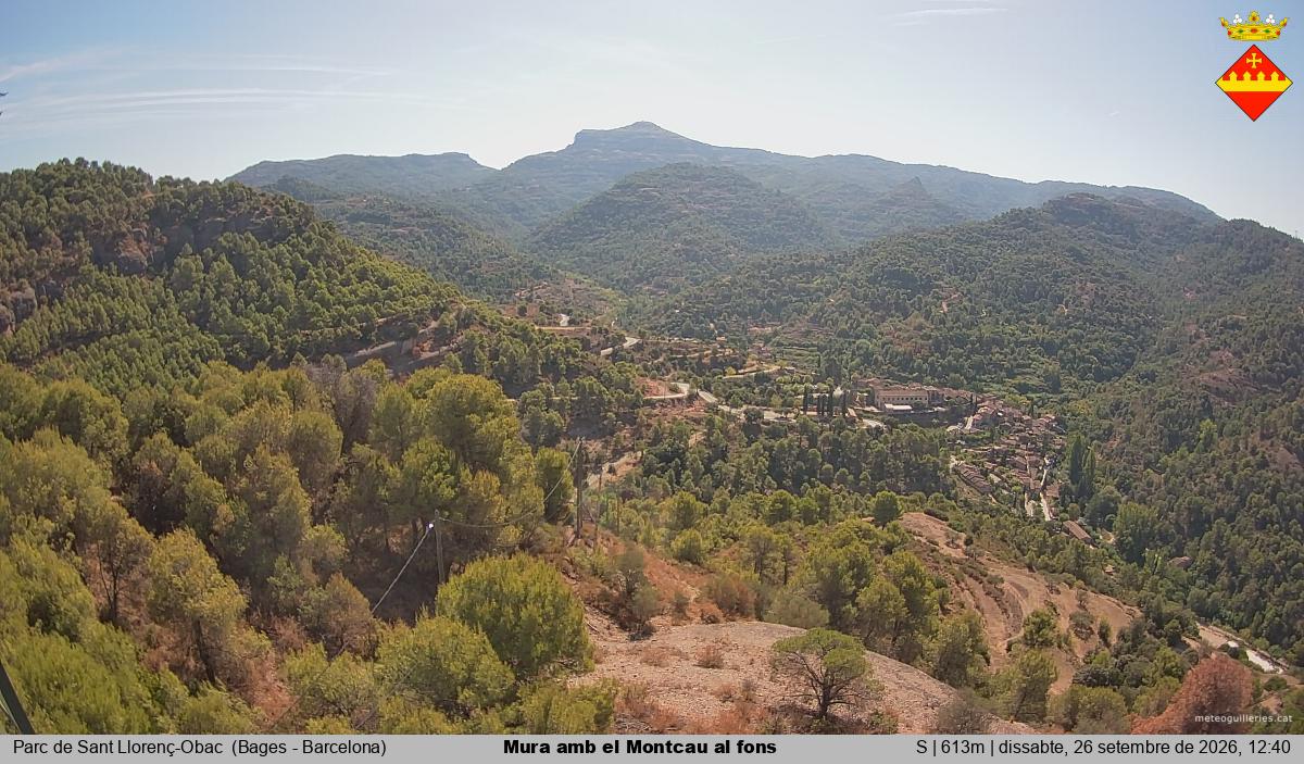 Mura amb el Montcau al fons