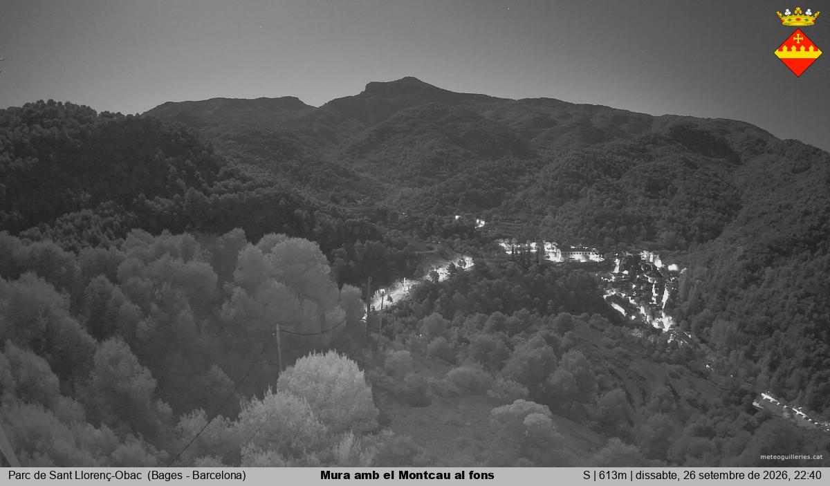 Mura amb el Montcau al fons