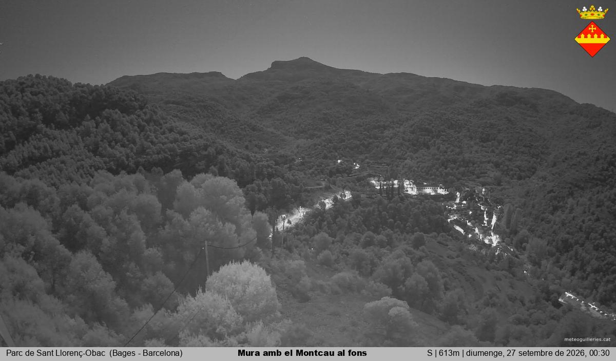 Mura amb el Montcau al fons