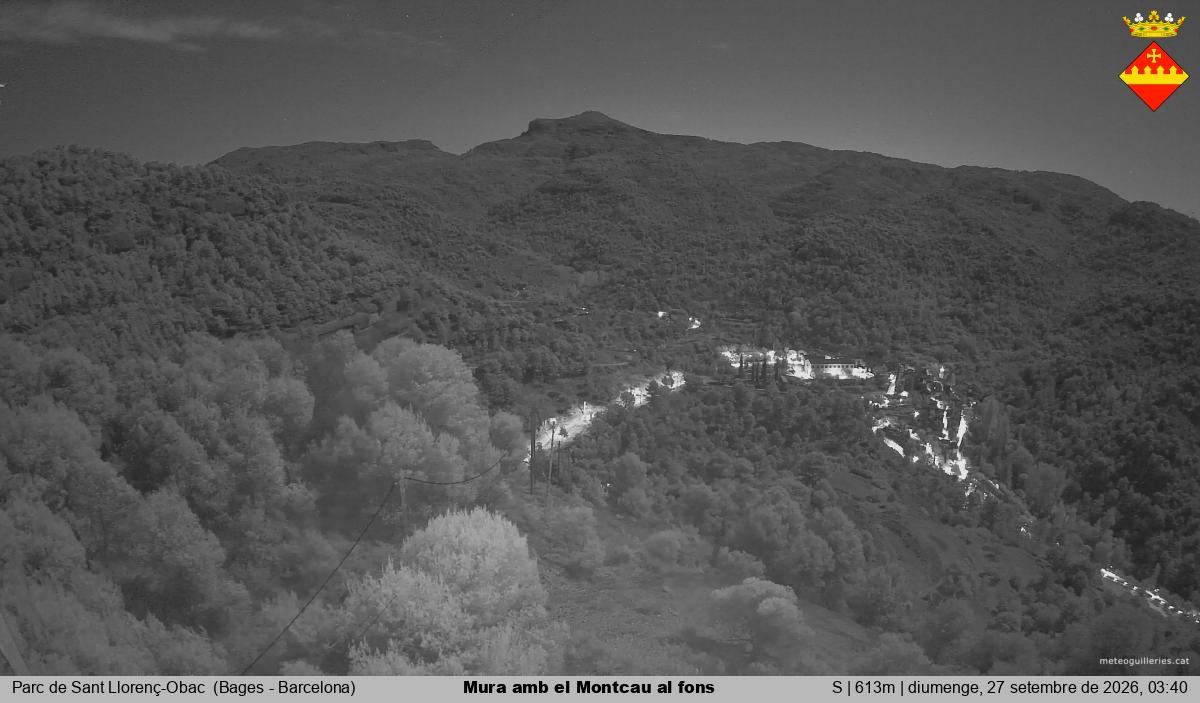 Mura amb el Montcau al fons
