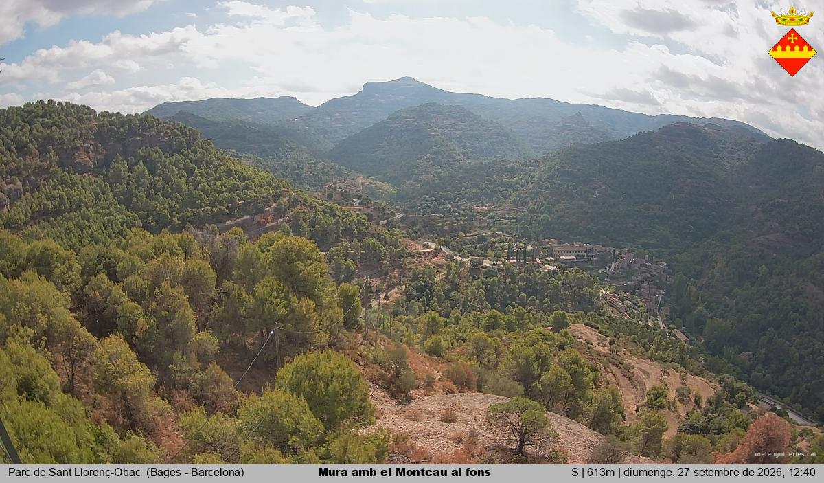 Mura amb el Montcau al fons