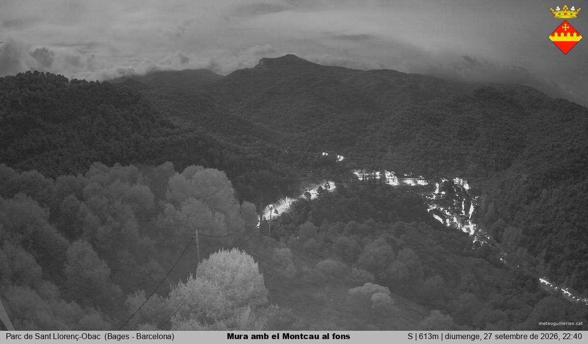Mura amb el Montcau al fons