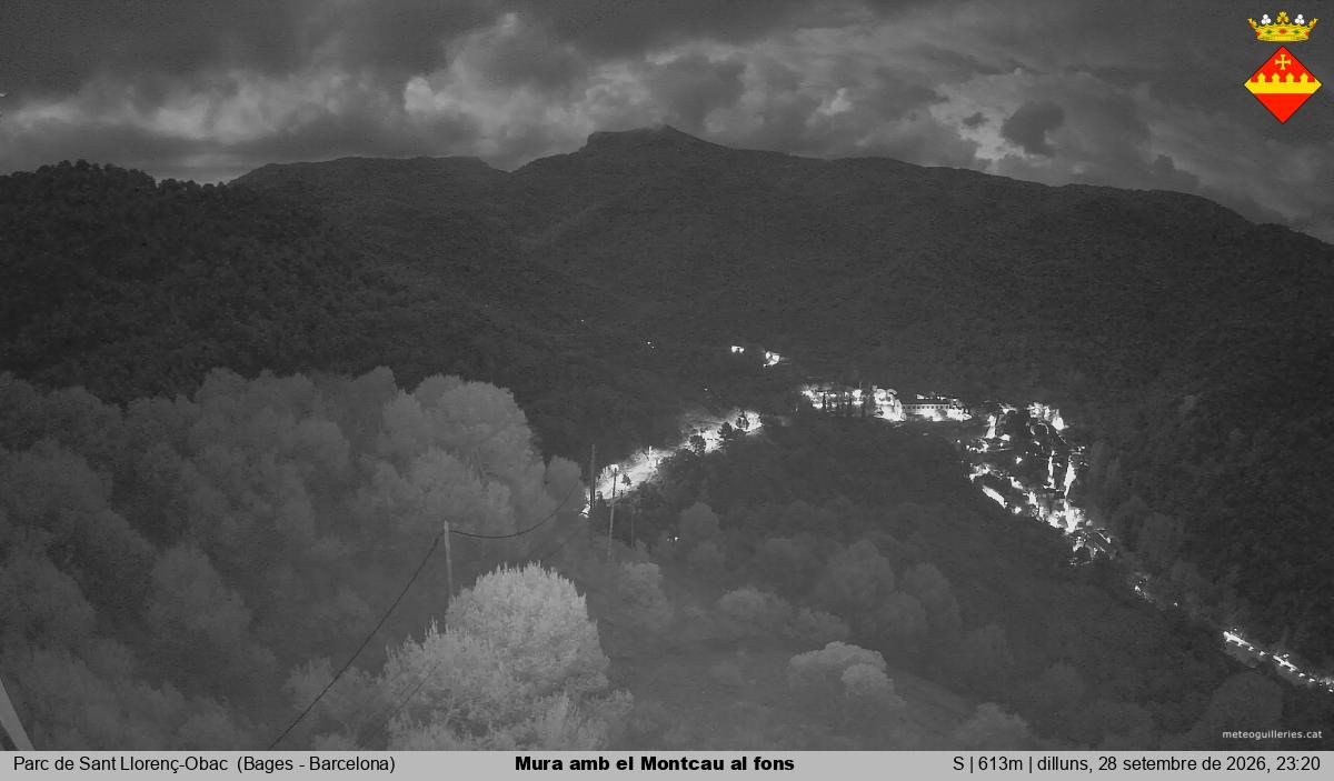 Mura amb el Montcau al fons