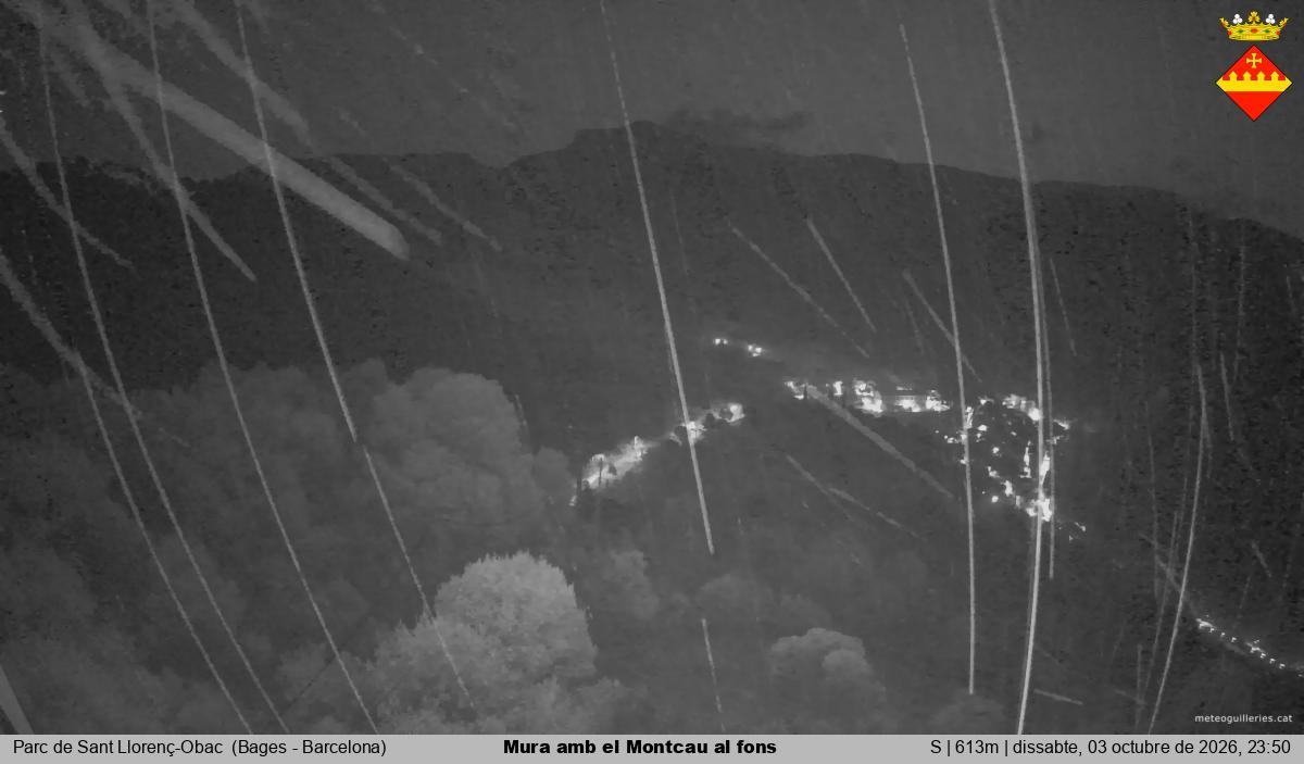 Mura amb el Montcau al fons