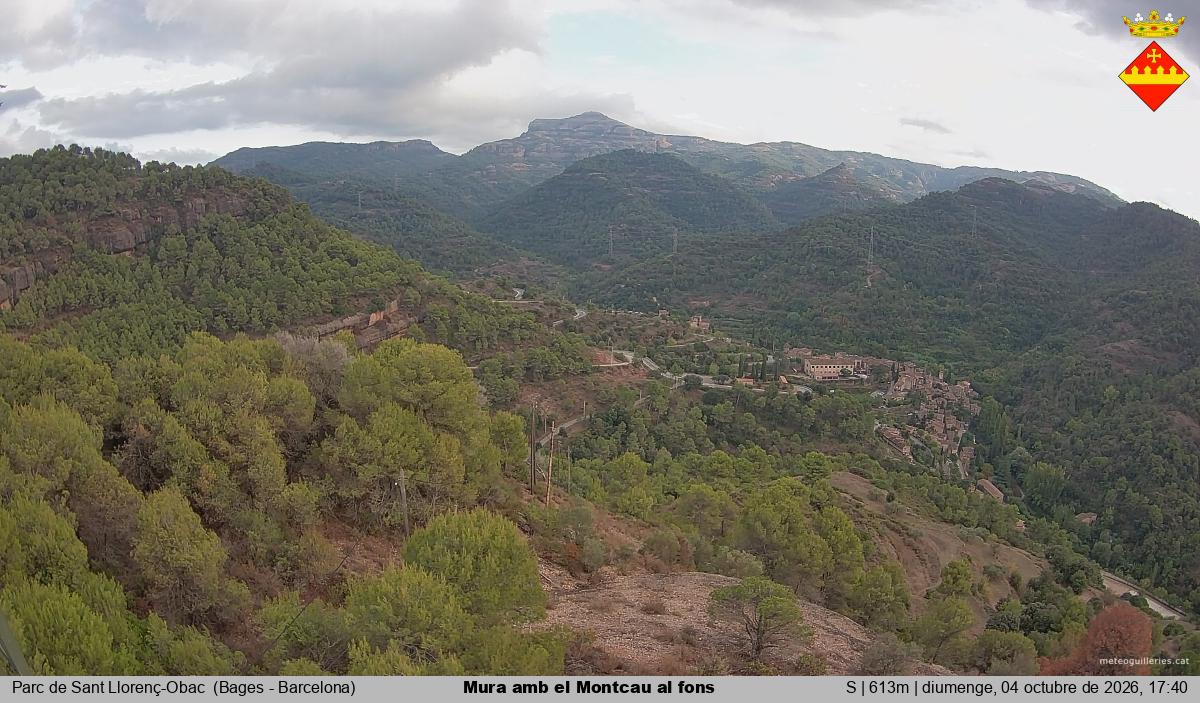 Mura amb el Montcau al fons