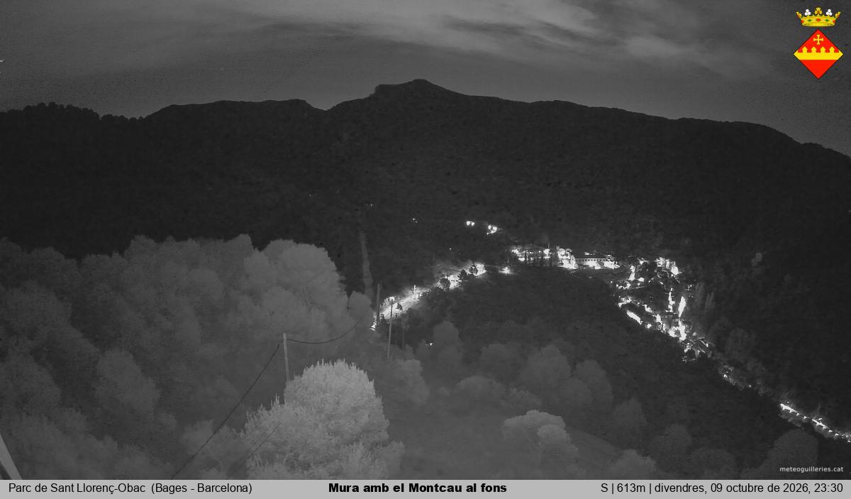 Mura amb el Montcau al fons