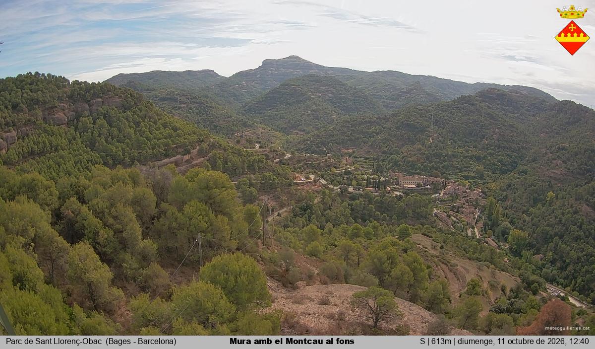 Mura amb el Montcau al fons