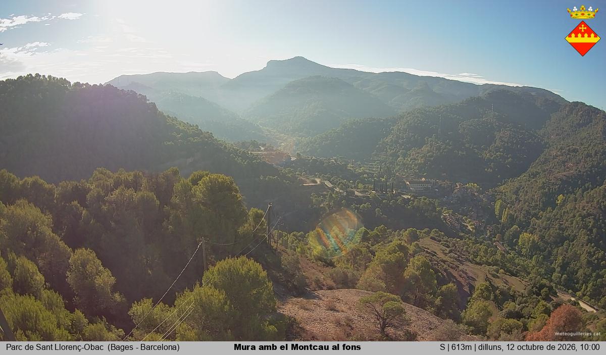 Mura amb el Montcau al fons