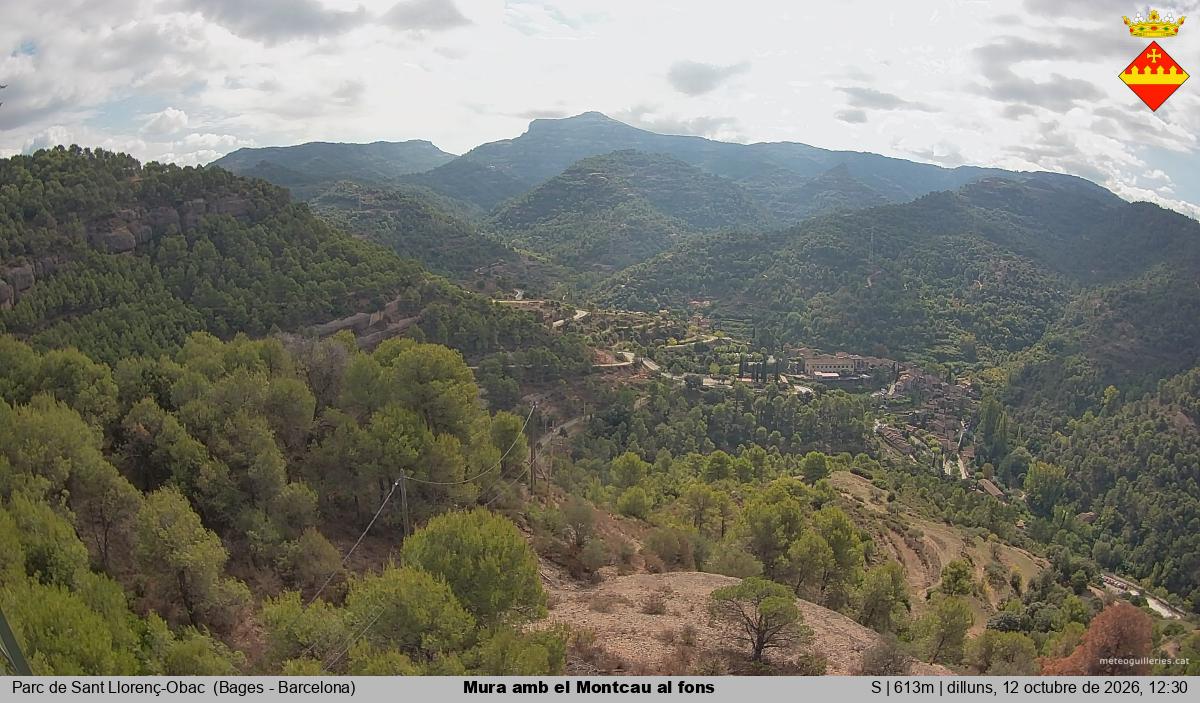 Mura amb el Montcau al fons
