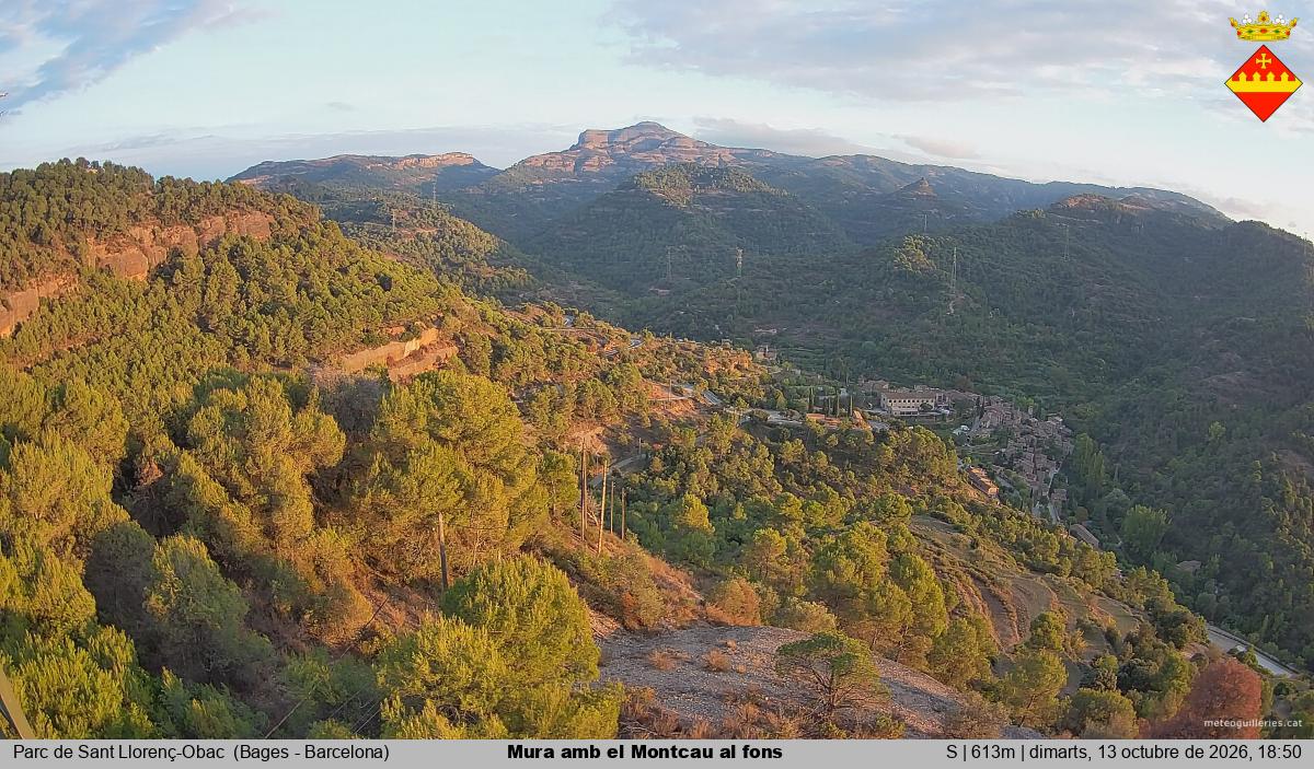 Mura amb el Montcau al fons