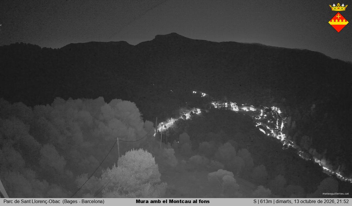 Mura amb el Montcau al fons