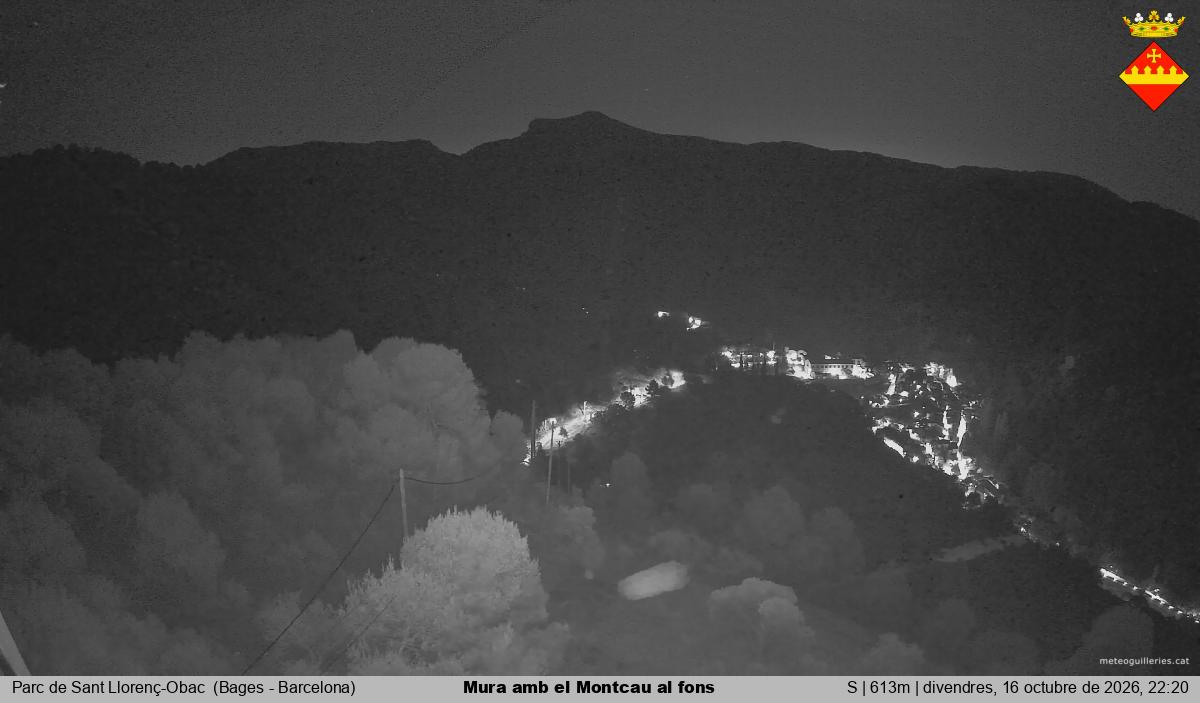 Mura amb el Montcau al fons