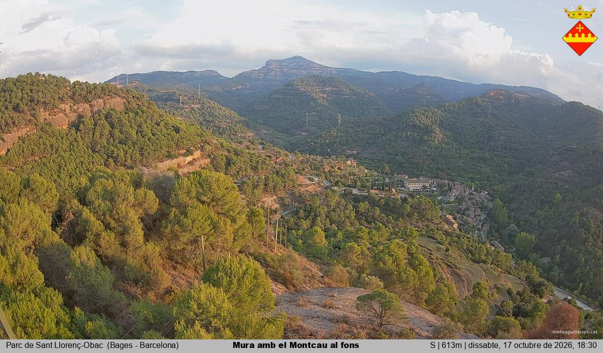 Mura amb el Montcau al fons