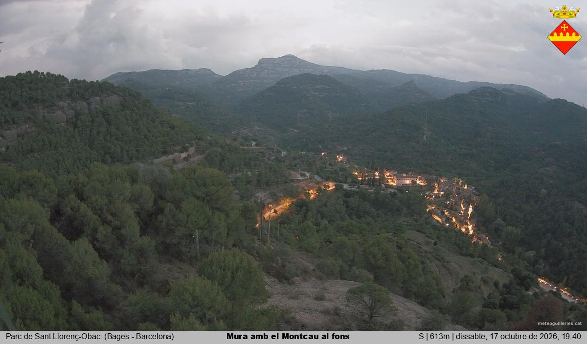 Mura amb el Montcau al fons