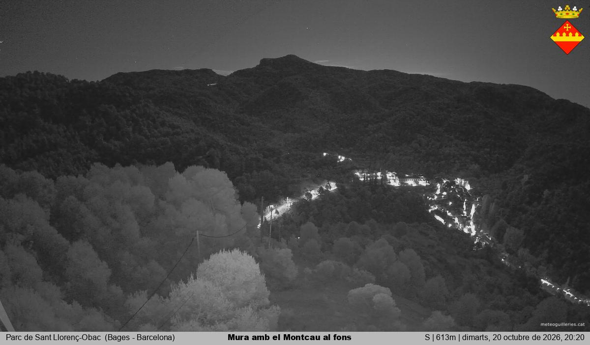 Mura amb el Montcau al fons
