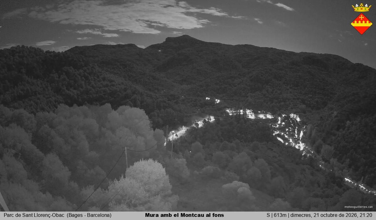 Mura amb el Montcau al fons