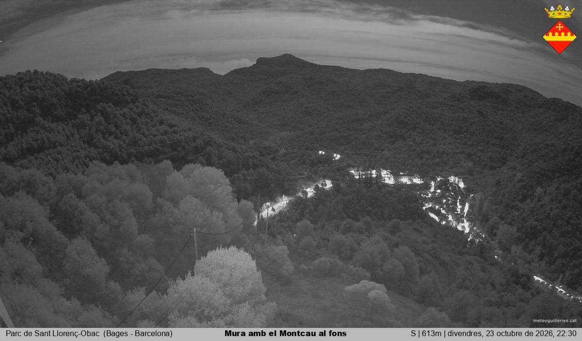 Mura amb el Montcau al fons