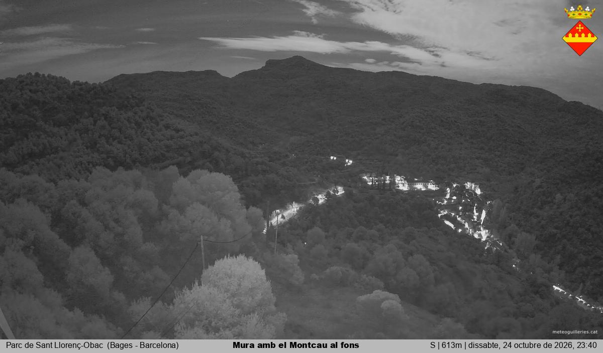 Mura amb el Montcau al fons