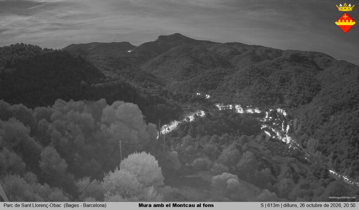 Mura amb el Montcau al fons