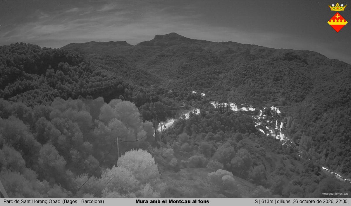 Mura amb el Montcau al fons