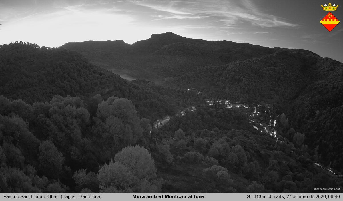 Mura amb el Montcau al fons
