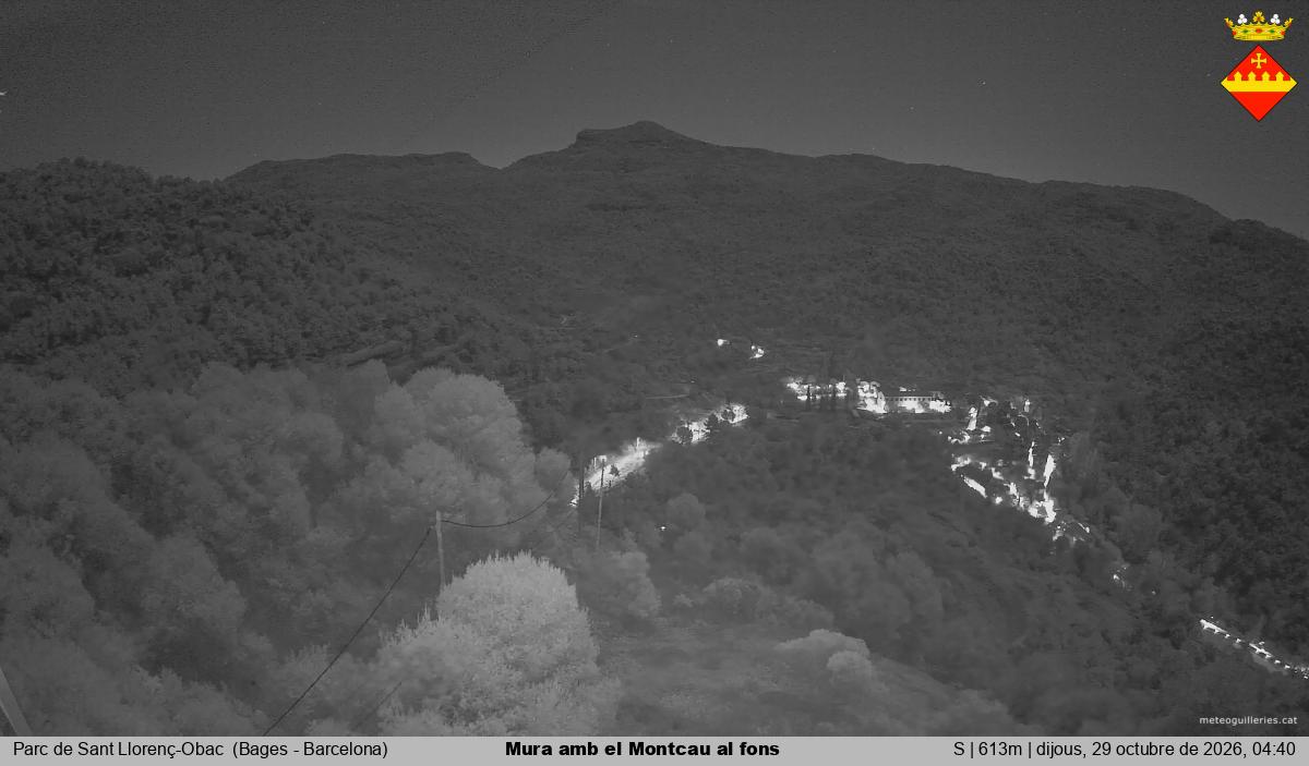 Mura amb el Montcau al fons