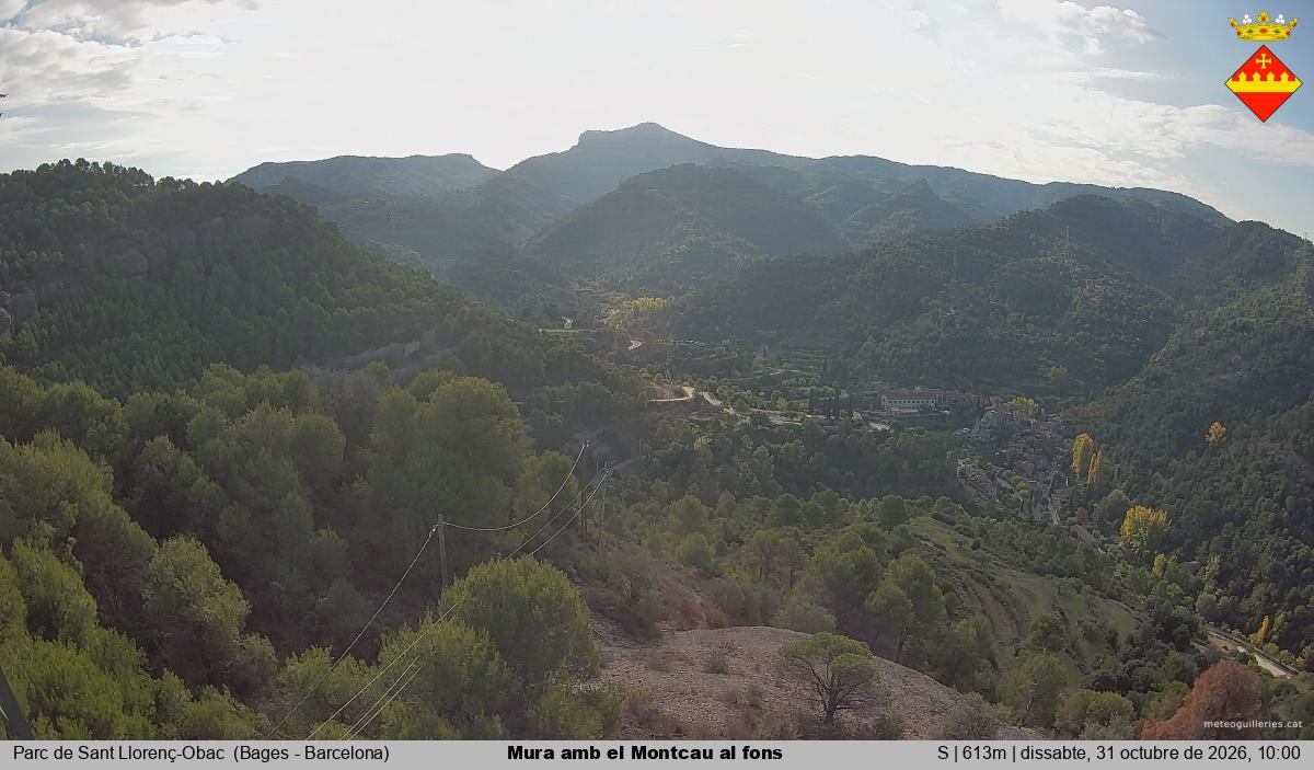 Mura amb el Montcau al fons