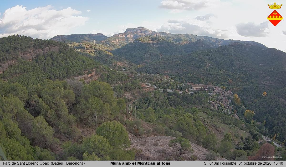 Mura amb el Montcau al fons