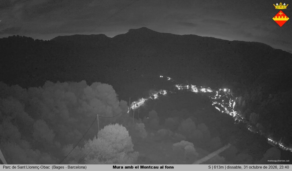Mura amb el Montcau al fons